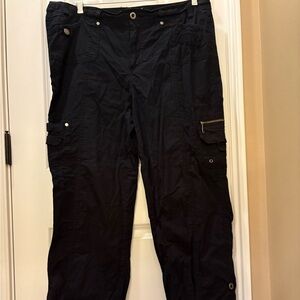 Brand new black cargo khakis size 16